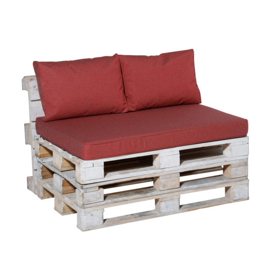 Lounge palletkussen set 120x80cm + rugkussens (Outdoor Manchester Red) - Madison