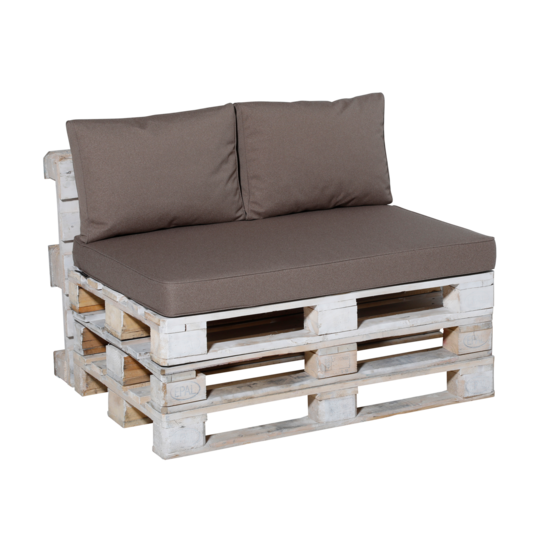 Lounge palletkussen set 120x80cm + rugkussens (Outdoor Manchester Taupe) - Madison