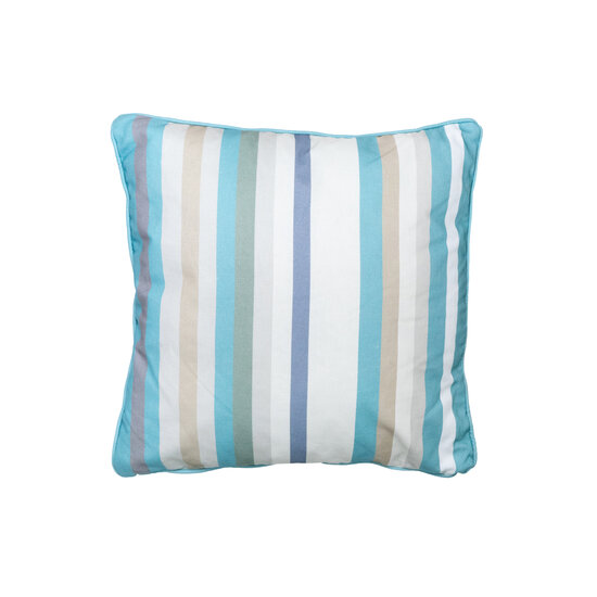 Sierkussen paspel ca.50x50cm Righe azure 2 stuks