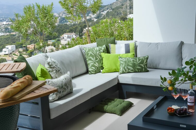 Sierkussen paspel ca.60x60cm Panama green 2 stuks