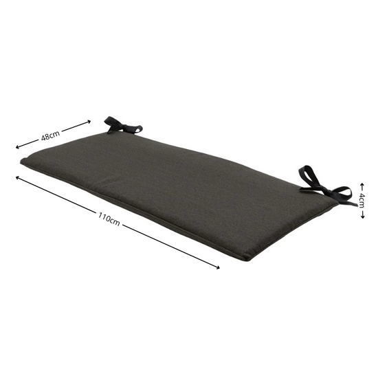 Bankkussen ca.(120)110x48cm Grey canvas eco+