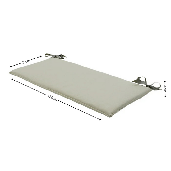 Bankkussen ca.(180)170x48cm Beige canvas eco+