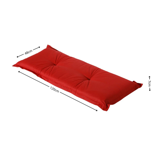 Bankkussen ca.120x48cm Basic red