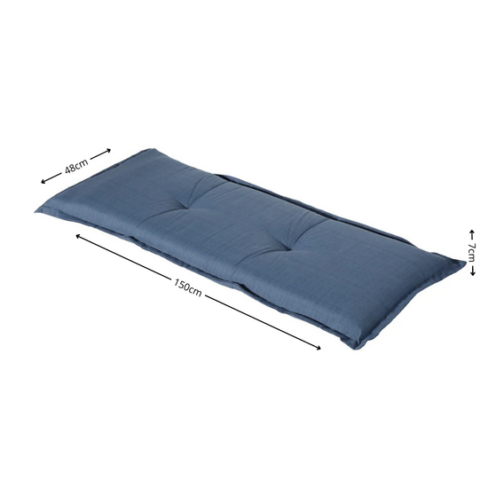 Bankkussen ca.150x48cm Basic kobalt