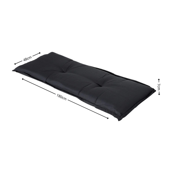 Bankkussen ca.180x48cm Basic black