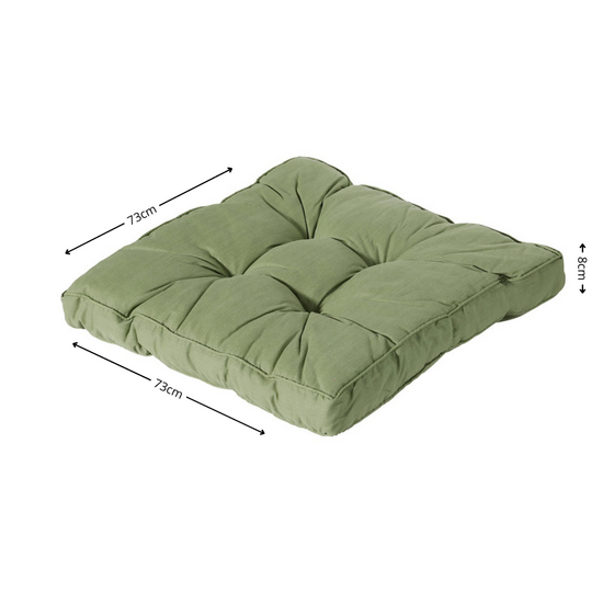 Florance zit ca.73x73cm Basic green 2 stuks