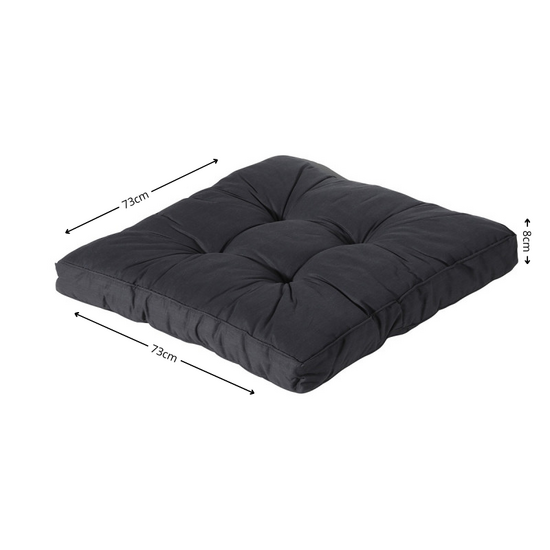 Florance zit ca.73x73cm Basic black 2 stuks