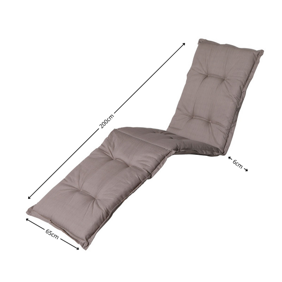 Ligbedkussen ca.200x65cm Basic taupe