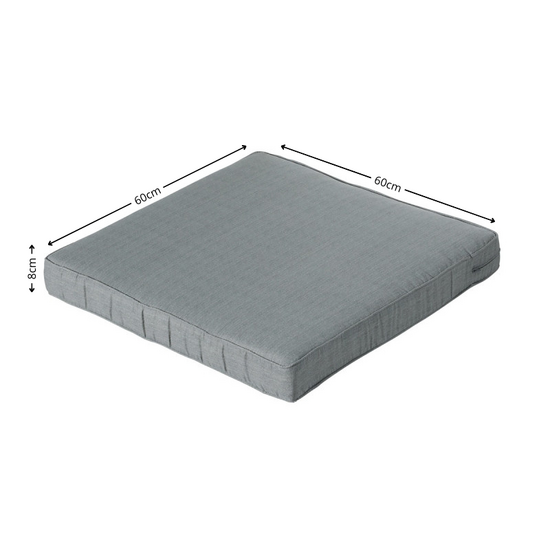 Lounge zit ca.60x60cm Basic grey 2 stuks