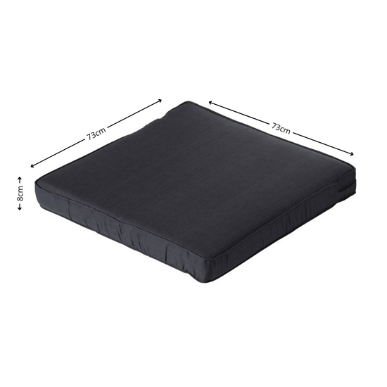 Lounge luxe ca.73x73cm Basic black 2 stuks