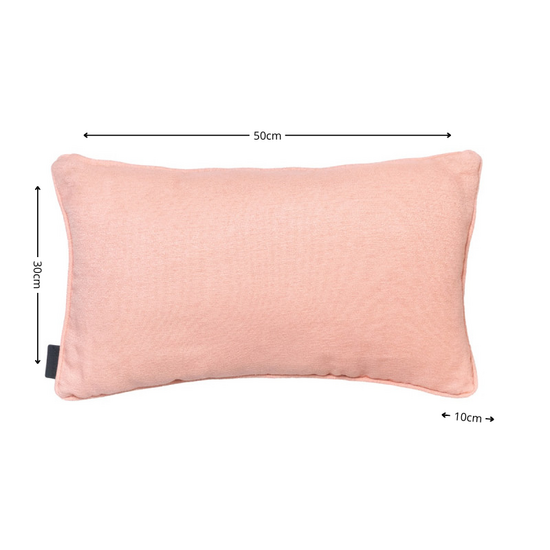 Sierkussen paspel ca.30x50cm Outdoor WR Napels salmone 2 stuks
