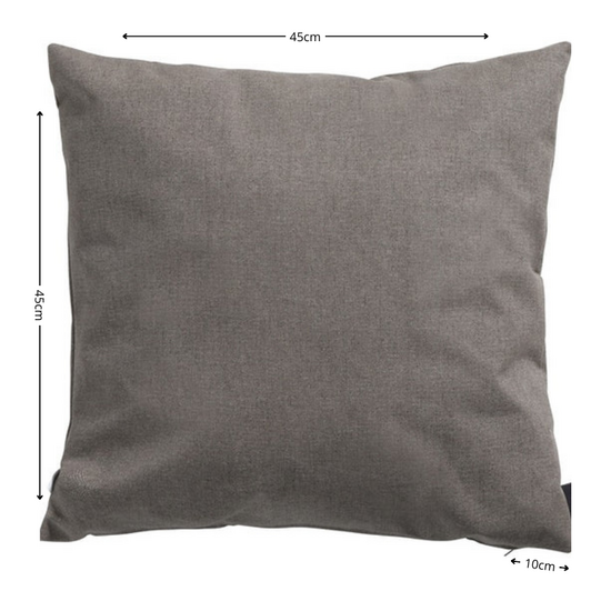 Sierkussen paspel ca.45x45cm Outdoor Oxford taupe 2 stuks