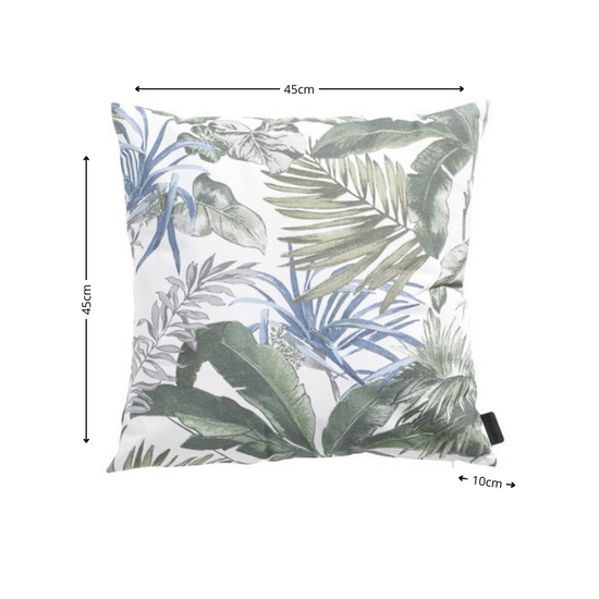 Sierkussen paspel ca.45x45cm Outdoor bliss blue 2 stuks