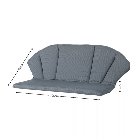 Elegance bank ca.105x95cm Rib grey