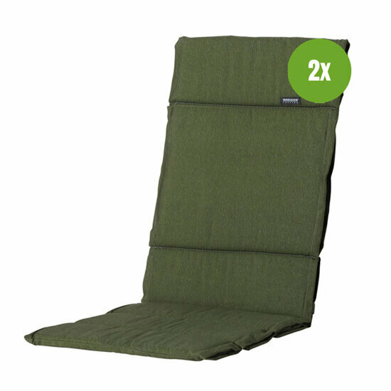 Kussen fiber de luxe ca.125x50cm Panama green 2 stuks