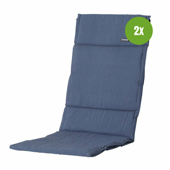 Kussen fiber de luxe ca.125x50cm Panama safier blue 2 stuks