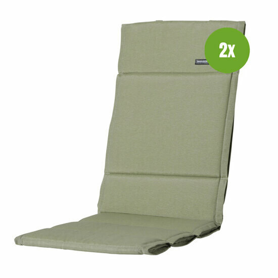 Kussen fiber de luxe ca.125x50cm Panama sage 2 stuks