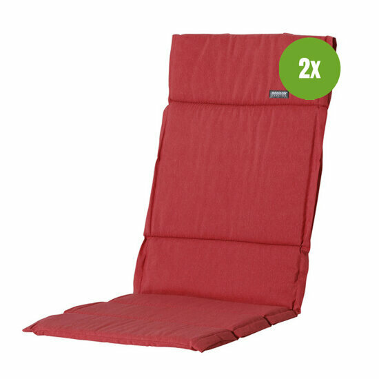 Kussen fiber de luxe ca.125x50cm Panama brick red 2 stuks