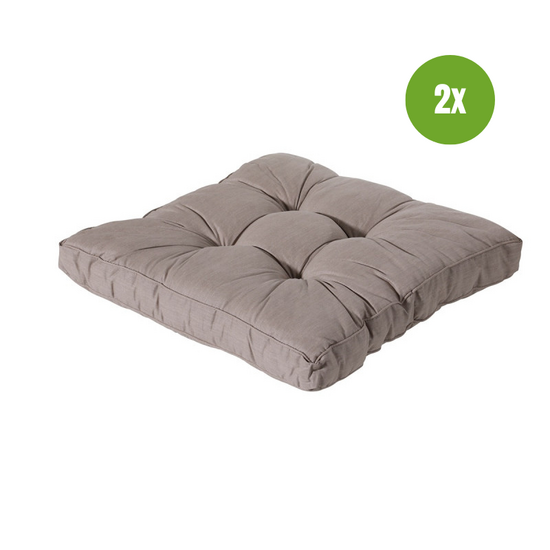 Florance zit ca.73x73cm Basic taupe 2 stuks