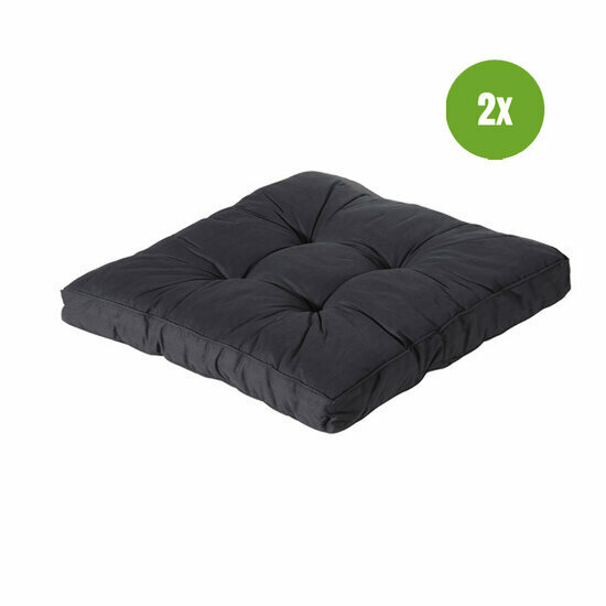 Florance zit ca.73x73cm Basic black 2 stuks