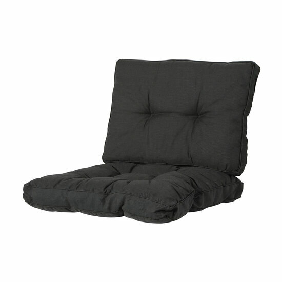 Florance zit ca.73x73cm Rib black 2 stuks