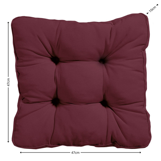 Florance kussen ca.47x47cm Panama bordeaux 2 stuks