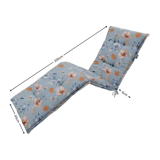 Ligbedkussen ca.200x65cm Florina blue