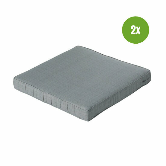 Lounge luxe ca.73x73cm Basic grey 2 stuks