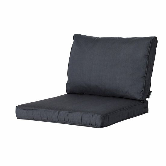 Lounge luxe ca.73x73cm Basic black 2 stuks