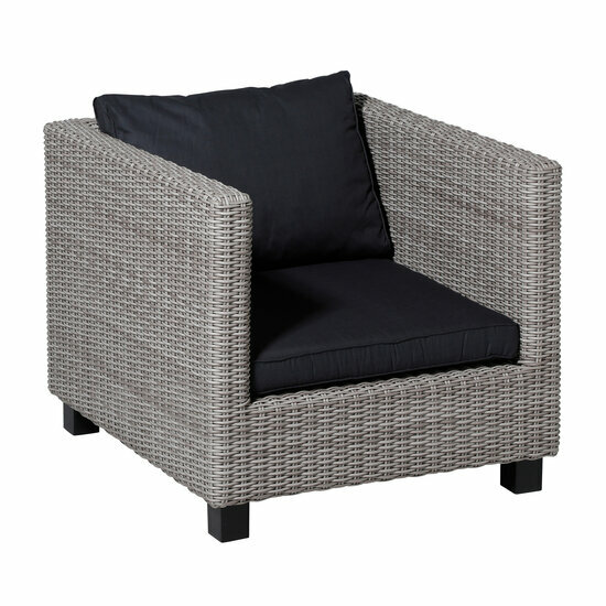 Lounge luxe ca.73x73cm Basic black 2 stuks