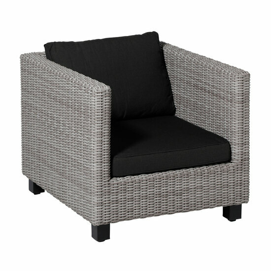 Lounge luxe ca.73x73cm Rib black 2 stuks