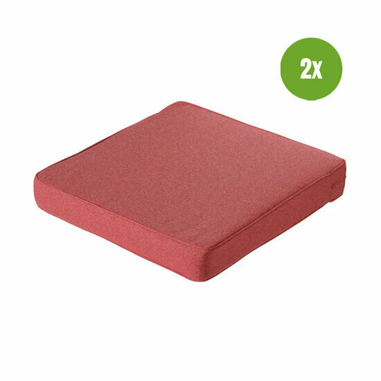 Lounge zitkussen ca.73x73cm Outdoor Manchester red 2 stuks