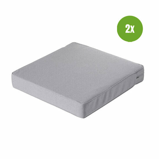 Lounge zitkussen ca.73x73cm Outdoor Manchester light grey 2 stuks