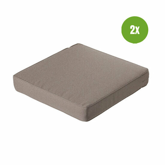Lounge zitkussen ca.73x73cm Outdoor Manchester taupe 2 stuks
