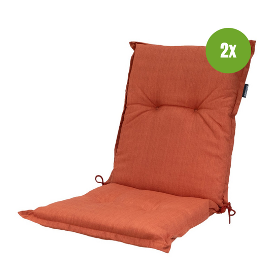 Kussen lage rug ca.105x50cm Basic terra 2 stuks