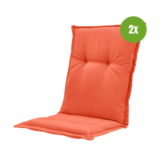 Kussen lage rug ca.105x50cm Panama flame orange 2 stuks