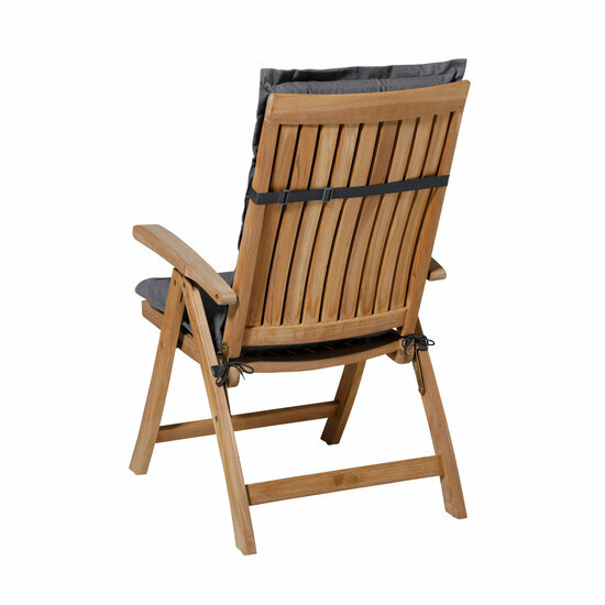 Kussen lage rug ca.105x50cm Outdoor Oxford grey 2 stuks