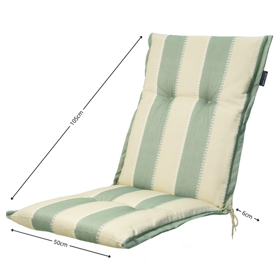 Kussen lage rug ca.105x50cm Banda kaki 2 stuks