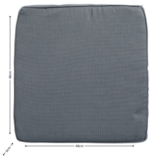 Wicker Multi ca.48x48cm Rib grey 2 stuks