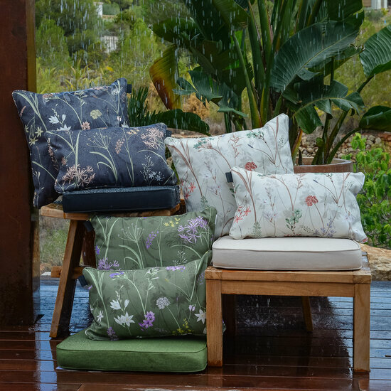 Sierkussen paspel ca.30x50cm Donna natural canvas eco+ 2 stuks