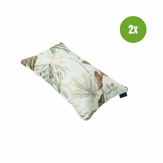 Sierkussen paspel ca.30x50cm Outdoor+ Grasse green 2 stuks