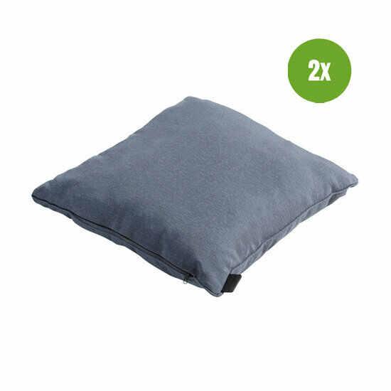 Sierkussen paspel ca.45x45cm Outdoor Panama safier blue 2 stuks