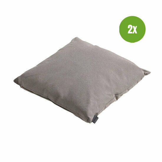 Sierkussen paspel ca.45x45cm Panama taupe 2 stuks