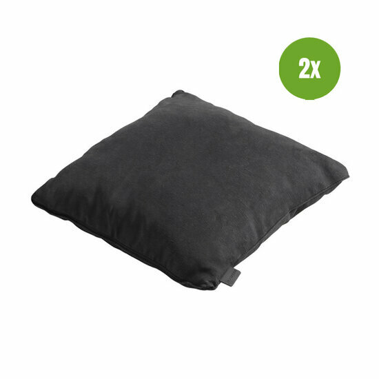 Sierkussen paspel ca.45x45cm Panama black 2 stuks