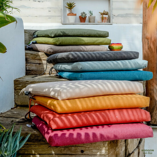 Stapelstoel kussen ca.97x49cm Bordeaux canvas eco+ 2 stuks