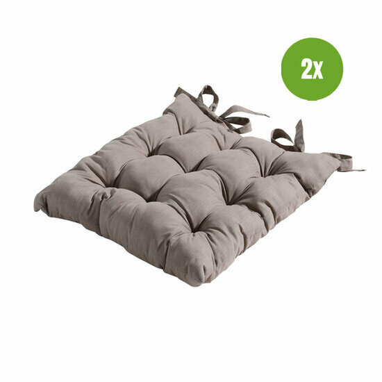 Toscane kussen ca.46x46cm Basic taupe 2 stuks