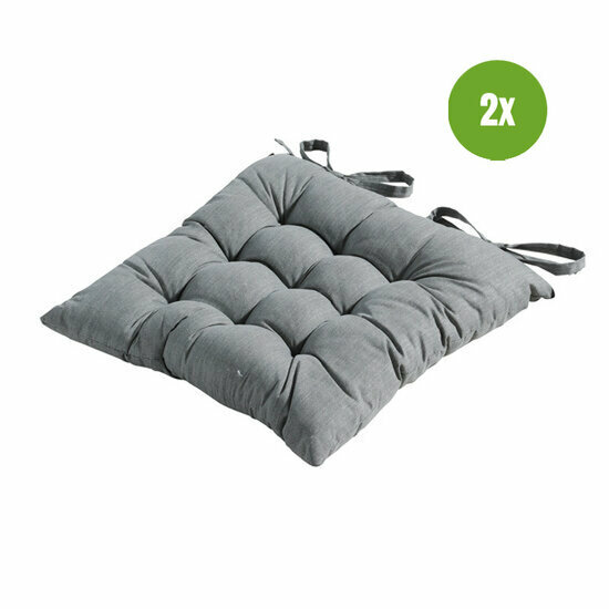 Toscane kussen ca.46x46cm Basic grey 2 stuks