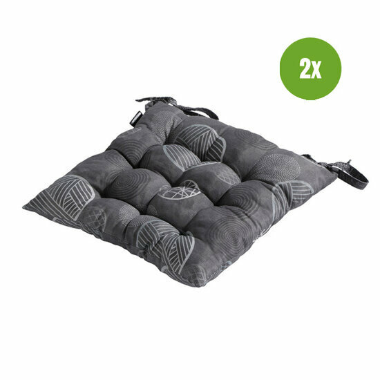 Toscane kussen ca.46x46cm Circle grey 2 stuks