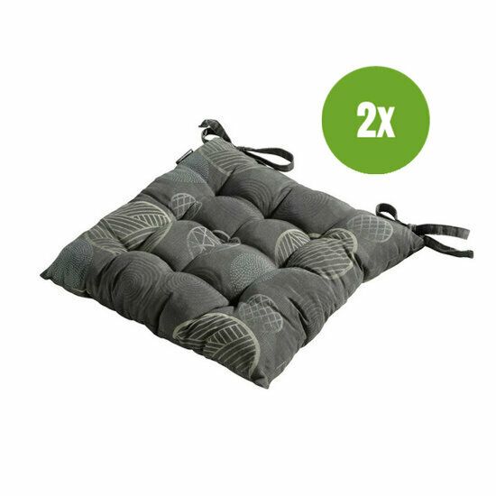 Toscane kussen ca.46x46cm Circle green 2 stuks