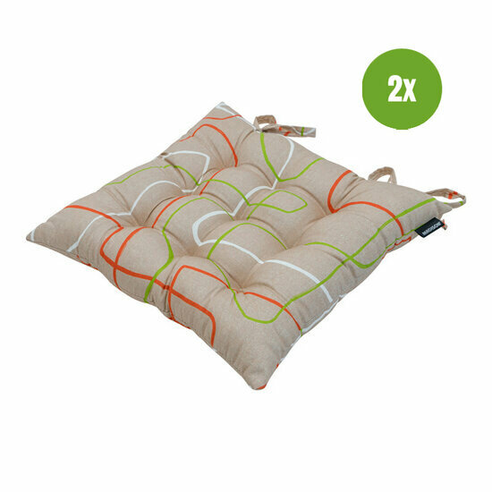 Toscane kussen ca.46x46cm Joah terra 2 stuks